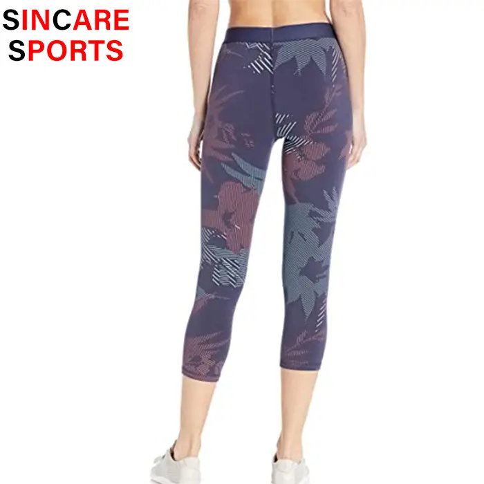 Grosir Pakaian Yoga Pinggang Tinggi Legging Capri MOQ Rendah Kualitas Tinggi Wanita Pakaian Jogging Olahraga Capri Fitness Gym Wear