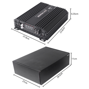 Amplificateur de voiture <span class=keywords><strong>mono</strong></span> Classe D 5000W Berman, stable à 1 ohm, amplificateur de <span class=keywords><strong>subwoofer</strong></span> haute puissance, dissipateur thermique en aluminium avec crossover - Product Image 5