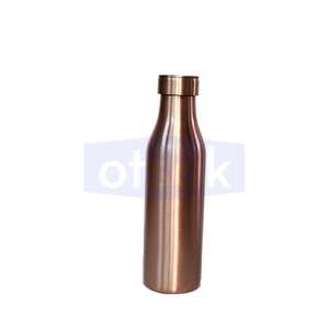 Botella de Agua de Cobre Simple para Viaje, a Prueba de Fugas, con Tapa Segura, Reutilizable y Ecológica para Oficina, Escritorio y Gimnasio - Product Image 5