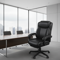 Chaise de bureau de direction ergonomique moderne à dossier haut, inclinable à 135 degrés, réglable en hauteur, en cuir de luxe, confortable