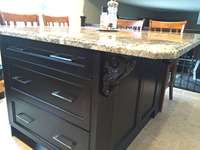 CBMmart lemari dapur desain modern kabinet pasar AS papan skirting led