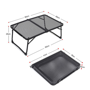 Portable Lightweight Metal Grill Stand Outdoor Camping <b>Folding</b> Grill <b>Table</b> - Product Image 6