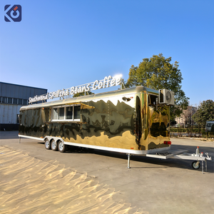 Luxury Stainless Steel Mobile Food Trailer With Full Kitchen Coffee <strong>Barbecue</strong> Food Truck Carts Catering Trailer Food Wagon - Product Image 2
