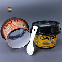 200 Ml Bulat Tamper Jelas IML Pot Yoghurt Wadah Plastik Kemasan Oatmeal Semalam 7 Oz Jelas Cangkir Yogurt Sekali Pakai