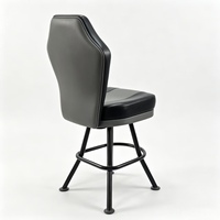 Chaise de jeu de casino personnalisée à dossier haut, tabouret de bar pivotant, chaise de slot en cuir gris et noir pour salle de machines à sous de casino