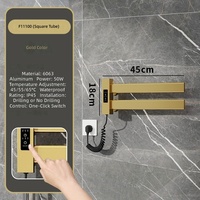 Sèche-serviettes électrique intelligent pour chambre d'hôtel, en alliage d'aluminium, fixation murale sans perçage, chauffage à température constante