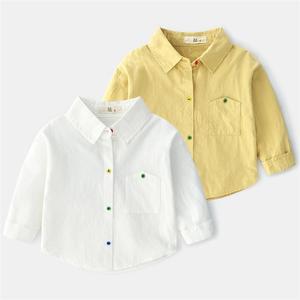 Boutique en ligne Chine : Chemise blanche unie élégante pour garçons, vêtements pour enfants, provenant d'un fournisseur chinois - Product Image 2