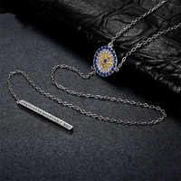 Collier pendentif long en micro-zircon pour femme, accessoire de mode OEM&ODM Onier, chaîne de clavicule