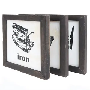 Wholesale 10x10 Vintage Laundry Room Wall Art Set Wash Dry Press Antique Laundry Room Art