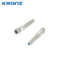 Capteur de proximité inductif cylindrique Kronz M8 2 mm blindé/encastré, sortie PNP NO, 10-30 VDC, connecteur M12, IP67, longueur 70 mm
