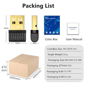 USB BT5.4 <strong>Computer</strong> Blue Tooth Adapter Plug &amp; Play Mini EDR/BLE Dongle Receiver &amp; Transmitter - Product Image 6