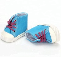 18 pouces à la mode bricolage Mini jouet personnalisé fille bottes hautes chaussures en toile accessoire poupées