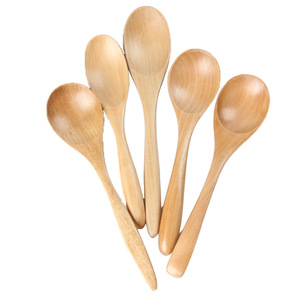 Japanese Wooden <b>Spoon</b> Lotus Wood Varnished <b>Small</b> <b>Spoon</b> Rice Soup Stirring Reusable Simple Style Adult Use - Product Image 2