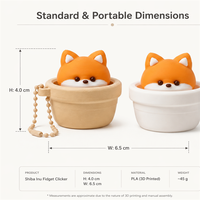 Jouet anti-stress FOX imprimé en 3D en pot, clé de décompression créative avec gadget de décompression pratique