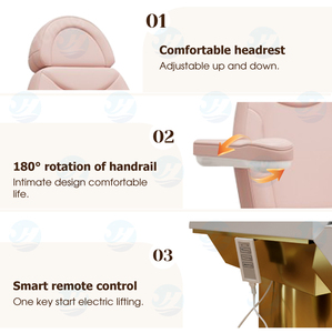 Muebles de Salón Modernos Personalizados, Cama de Masaje Dorada de Lujo, Mesa de Masaje Eléctrica, Silla Facial de Belleza, Cama de Spa para Estética - Product Image 5