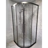 Aanpasbare kleuren & maten Schuifbare aluminium frame gebogen glazen douchecabines