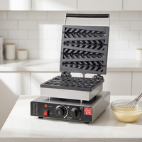 Machine à gaufres en forme de sapin de Noël Fuqi 220V en acier inoxydable, haute efficacité, pour bâtonnets de gaufres et muffins, certifiée CE