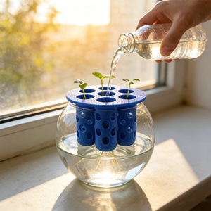 Macetas Impresas en 3D con 7 Orificios para Cultivo Hidropónico, Kit de Jardinería Interior en Azul, Verde, Rojo, Rosa, Amarillo y Blanco - Product Image 1