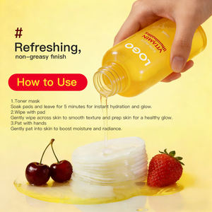 Tónico Iluminador con Vitamina C, Exfoliación Suave de Acerola, Refina la Textura de la Piel, Aclara el Tono Desigual, Certificación ISO GMP OEM/ODM - Product Image 3