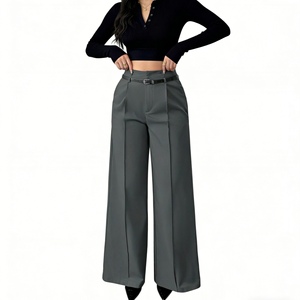<span class=keywords><strong>Pantaloni</strong></span> da Donna a Vita Alta e Gamba Larga - <span class=keywords><strong>Pantaloni</strong></span> Eleganti con Cintura e Pieghe Sehe Fashion - Product Image 2