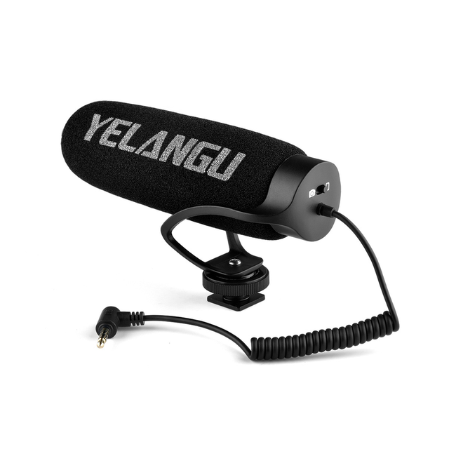 YELANGU MIC08 Camera  Condenser Microphone Video Mic with Intergrated Shock Mount 3.5mm TRRS for Camera Smartphone Vlog Video