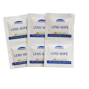 Haute qualité emballage individuel jetable non-tissé surface lentille nettoyage lingettes humides tampons désinfection - Product Image 1