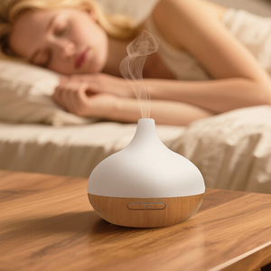 Máy tạo độ ẩm cầm tay 500ml vân gỗ, tạo hương thơm, trị liệu bằng hương thơm, máy khuếch tán tinh dầu siêu âm cho phòng ngủ gia đình - Product Image 2
