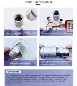 HiGlue Pâte d'étanchéité pour filetage de tuyaux de force moyenne 50 ml 577 567 565 pour raccords filetés - Product Image 6