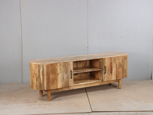 Export Quality Solid Wood <b>TV</b> <b>Stand</b> Media Console with Storage Cabinets Display Shelves and Durable Construction for Residential - Product Image 4