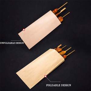 Sac en papier kraft brun long biodégradable pour aliments - Product Image 5