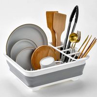 Organisateur de cuisine, égouttoir d'évier, meilleur égouttoir à vaisselle pliable en plastique
