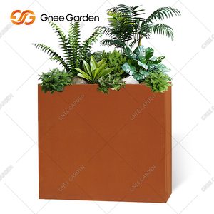 Maceta de acero de granja tradicional moderna, maceta pequeña de Corten para decoración de guardería al aire libre para el hogar y el centro comercial, uso de maceta - Product Image 1