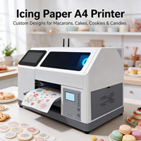 Imprimante A4 pour papier de glaçage, décorations de gâteaux, motifs personnalisés pour macarons, biscuits et bonbons, machine d'impression alimentaire numérique