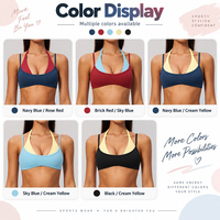 Nouvelle Arrivée GM – Soutien-gorge de Sport Halter à Double Bretelle Contrastante et Brossée, Coupe Superposée, Idéal pour la Course, le Fitness et le Yoga