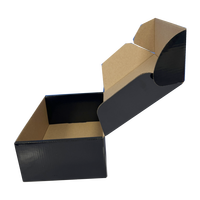 Boîtes postales ondulées noires emballage boîte personnalisée avec emballage de logo pour vêtements chaussures robe