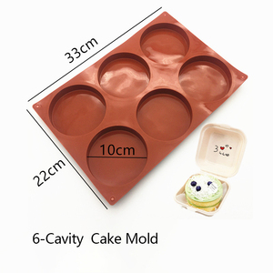 Moule en silicone 3 cavités écologique marron-rouge <span class=keywords><strong>pour</strong></span> <span class=keywords><strong>chocolat</strong></span>, pâtisserie, dessous-de-verre, gâteau, crème, <span class=keywords><strong>tarte</strong></span>, soufflé, boîte bento, sac OPP - Product Image 5