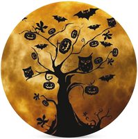 JY Tapis de dessous de verre en céramique rustique et personnalisé pour Halloween Keramiek Keramikuntersetzer Keramicki Keraminezze