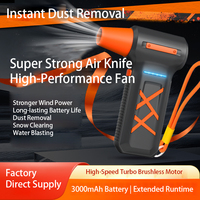 Ventilateur Turbo Violent Great Roc 130 000 tr/min - Souffleur Portable en Forme de Pistolet avec Batterie 6000 mAh pour Nettoyage de Voiture, Camping, Atelier, Élimination de la Poussière