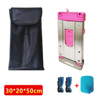Chariot pliable et Portable en acier inoxydable, chariot à main en aluminium, de petite taille