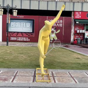 شخصية رياضية مخصصة حديثة متينة من الفولاذ المقاوم للصدأ شخصية مجردة تصميم منحوتات حجرية ممتازة 1 سنة - Product Image 1