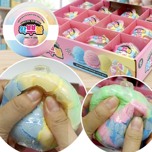 Ice Cream <b>Wax</b> Squishy Ball Candy Color <b>Melting</b> Squeeze Stress Relief Fidget Toy Unisex Korea 5-14 Years - Product Image 2
