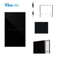 Panneaux Solaires Bifaciaux Tout Noir Double Verre Longi Jinko Risen JA Solar 420W 425W 430W 445W 450W pour Système d'Énergie Solaire Résidentiel