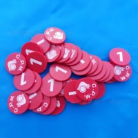 Jetons ABS de 23 mm, 30 mm, 35 mm en plastique, directement de l'usine, pour machines d'arcade, de stationnement, de distribution, de fidélisation et de récompense