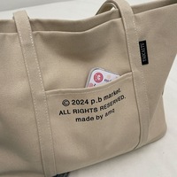 Sac à bandoulière en toile pour femme, sac à main simple pour le travail, les études, la classe, grand sac fourre-tout, fermeture éclair, doublure en polyester