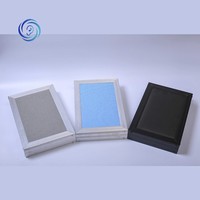 Panel Acústico para Sistema de Sonido de Techo Suspendido, Absorbente de Sonido, Fibra de Vidrio, Algodón, Modelo 3D, para Estudio/Hotel/Apartamento