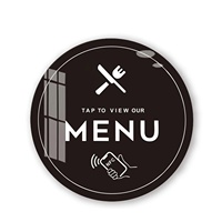 Autocollant de menu NFC en époxy rond 100*100mm/80mm en stock, carte NFC étanche pour commande de menu en intérieur