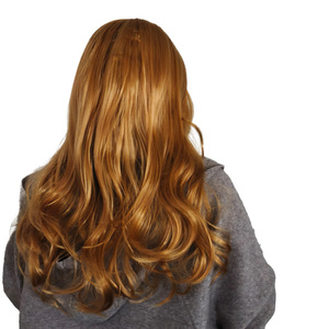 M3GANCOS Yellow <b>Lace</b> Front <b>Wig</b> Loose Wave Long Curly High Temperature Fiber Heat Resistant Average Size <b>Wigs</b> - Product Image 4
