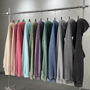 Sudadera con Capucha de Felpa de Algodón de 430 g/m², de Alta Calidad, con Cremallera YKK, Personalizada, Talla Grande, Lavada al Ácido, con Bordado y Estampado - Product Image 1