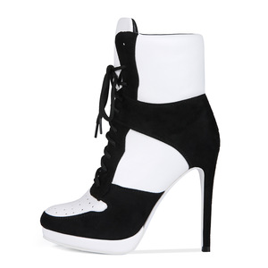 Vente en gros transfrontalière de bottes décontractées d'hiver sexy pour femmes à lacets talon super haut augmentant la hauteur grande <span class=keywords><strong>taille</strong></span> 44 - Product Image 2
