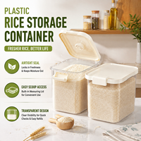 Beautiful 20-Pound Plastic Rice Storage Container Home Use Sealed Insect-Proof Moisture-Proof Grain Flour Bucket
